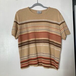 Nikki Vintage Striped Knit Short Sleeve